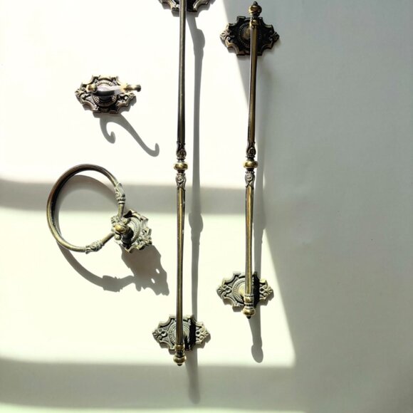 Set of Vintage Ajax Brass Premiere Collection Hardware Set - Picture 3 of 6